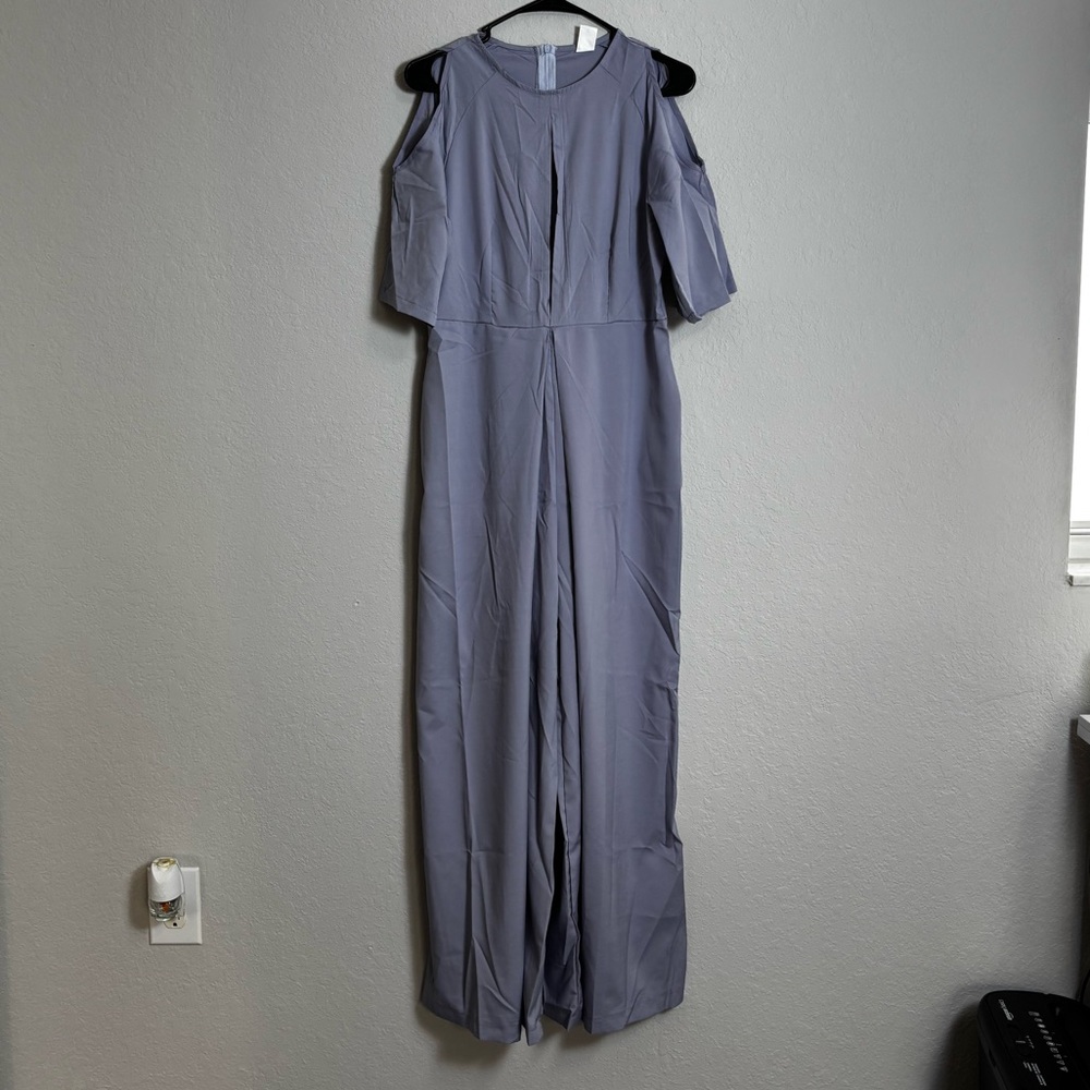 Elegant Light Purple Cold Shoulder Jumpsuit. Size M